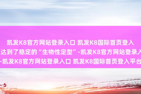 凯发K8官方网站登录入口 凯发K8国际首页登入平台可以以为面部形态达到了稳定的“生物性定型”-凯发K8官方网站登录入口 凯发K8国际首页登入平台